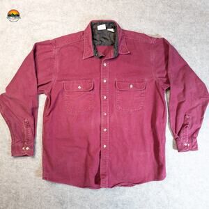 Field & Stream Button-Up Shirt Red Flannel Long Sleeve Cabincore Men's Size XXL
